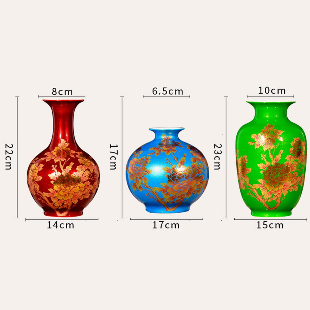 Amazon.co.jp: 景徳鎮陶器花瓶 中国製 レッドクリスタル釉